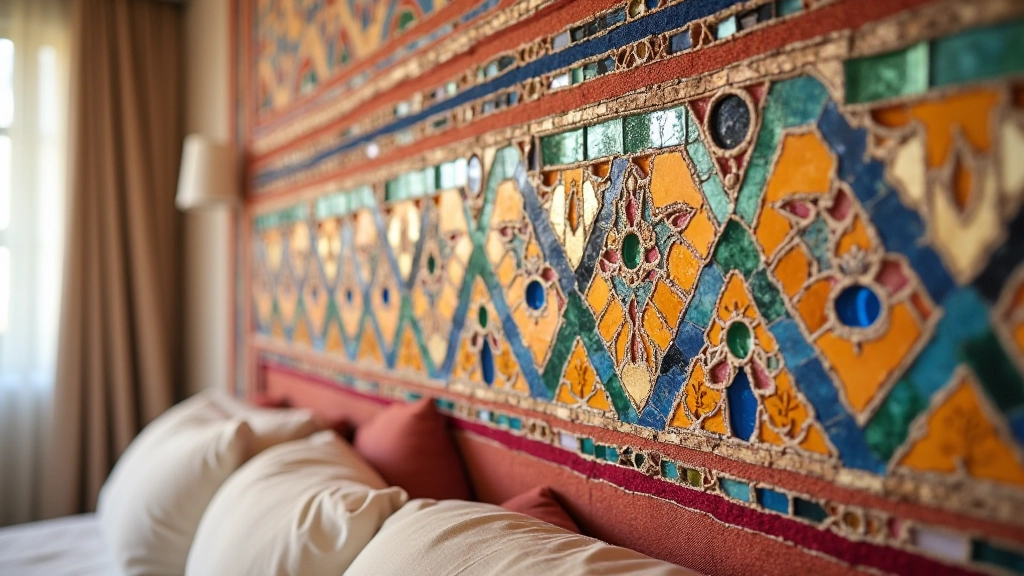 Rajasthani mirror mosaic wall installation